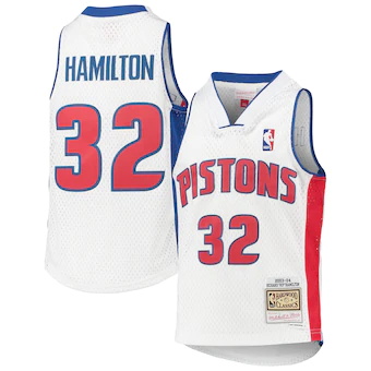 youth mitchell and ness richard hamilton white detroit pist-504